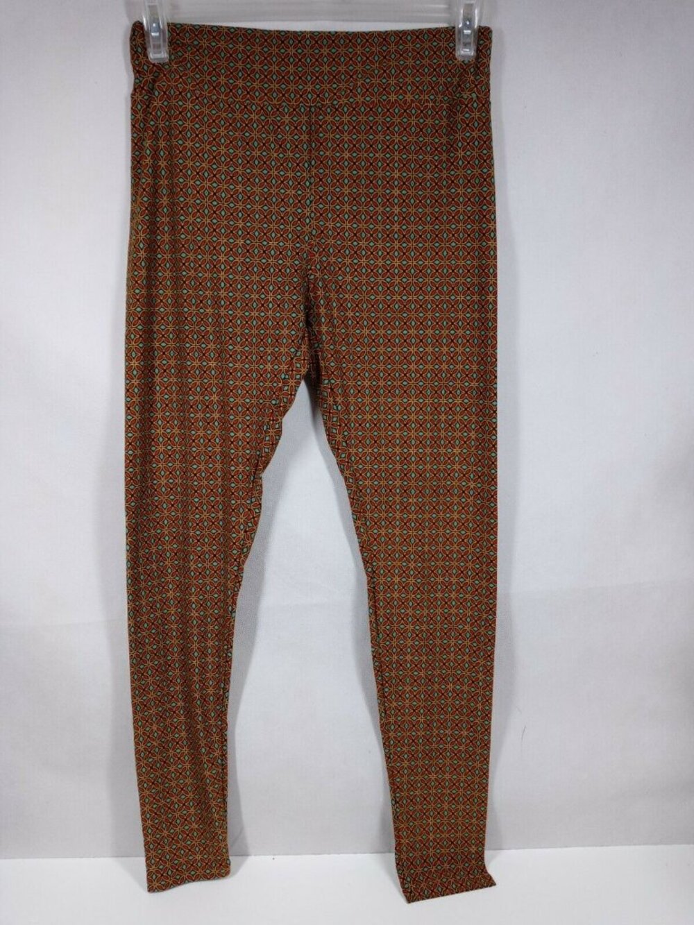 New LuLaRoe Tall & Curvy Leggings With Red, Blue, & Gold Floral Design